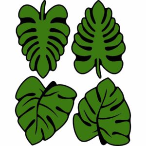 Jungle Leaves - set 4 pieces
